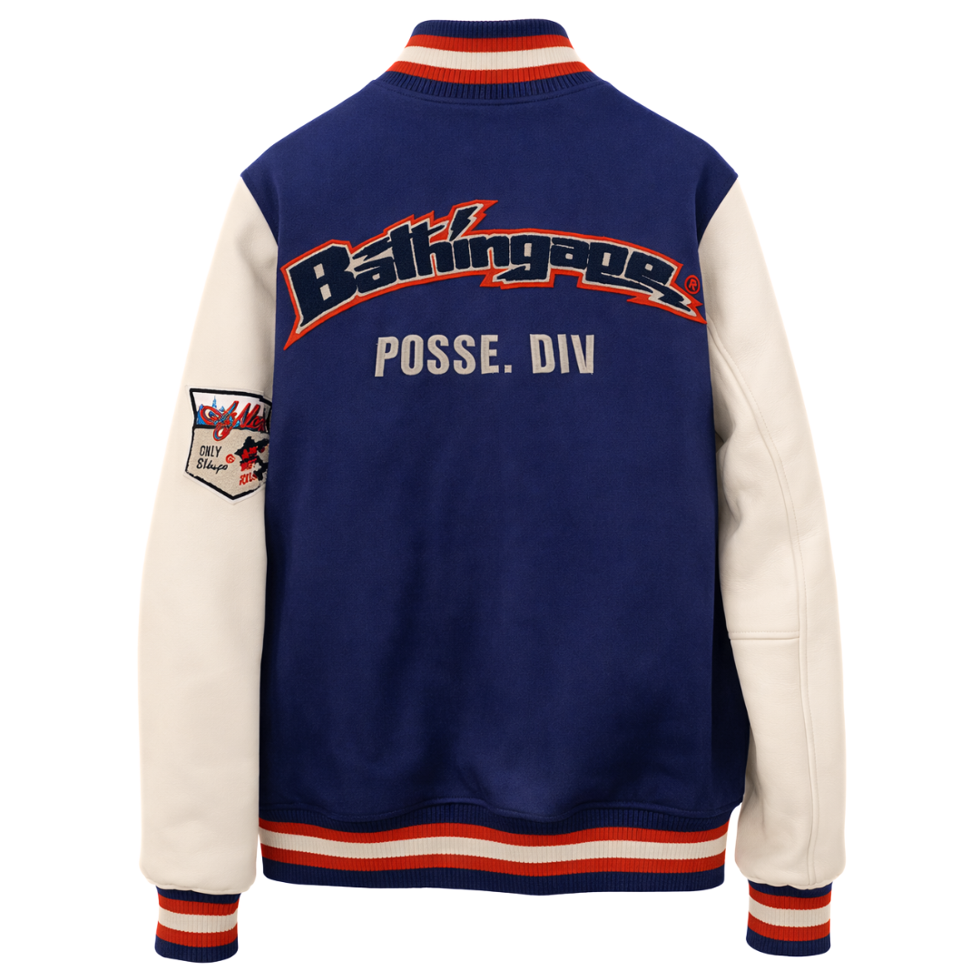 BATHING APE VARSITY JACKET Navy by BAPE