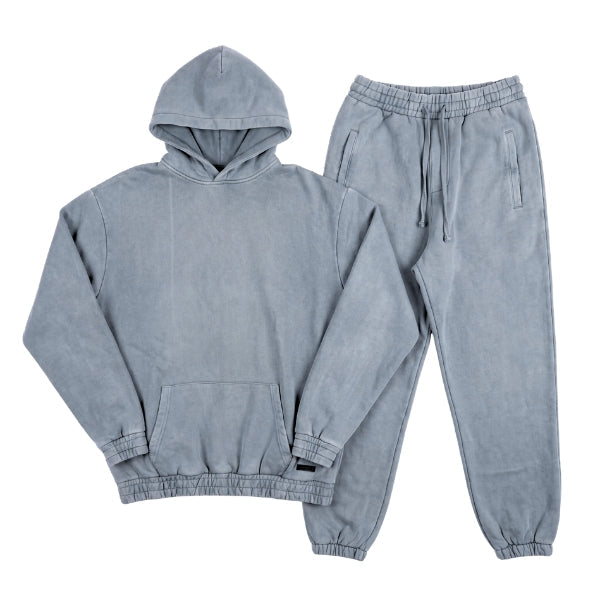 OVERDYED HEAVY WEIGHT CO-ORD SET (WINDY SKY) by GREY AREA