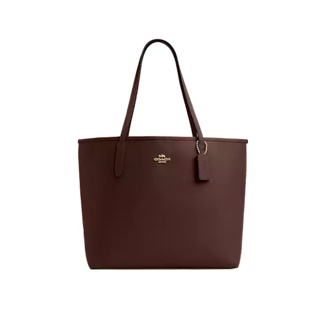 Coach City Tote Bag pebbled leather Gold Maple by COACH