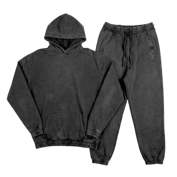 OVERDYED HEAVY WEIGHT CO-ORD SET (BLACK) by GREY AREA