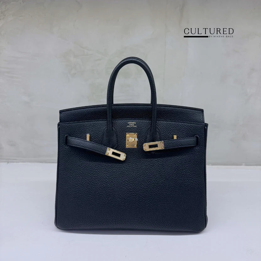 Hermès Birkin 25 – Togo Leather in Bleu Nuit with Gold Hardware