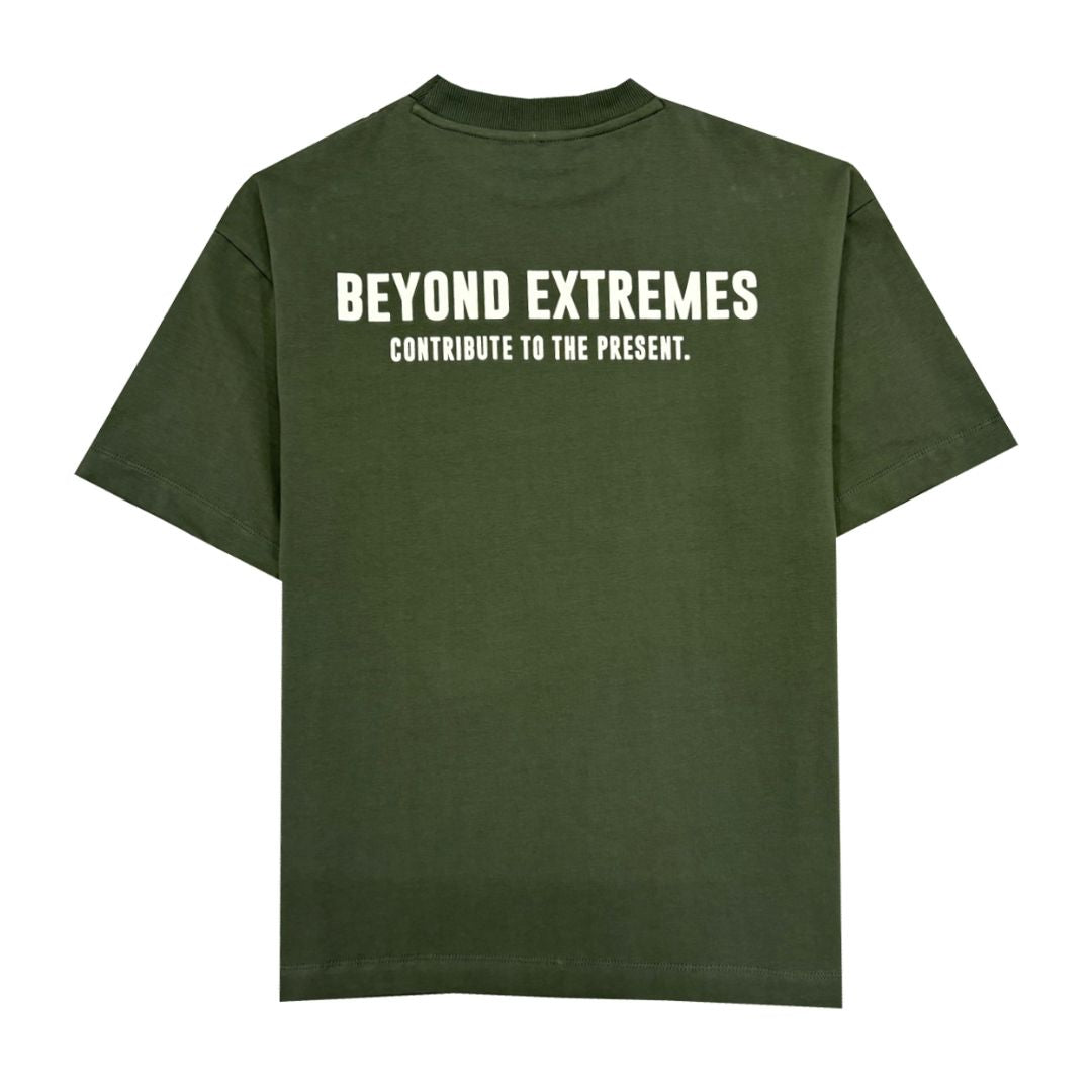 Kantha Basic T-shirt in Military Green [Unisex] by Beyond Extremes