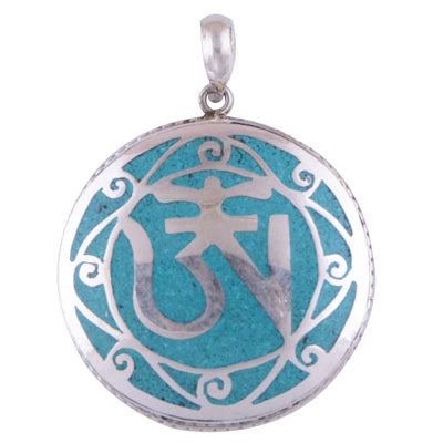 Turquoise 925 Sterling Silver Pendant - R100599-11