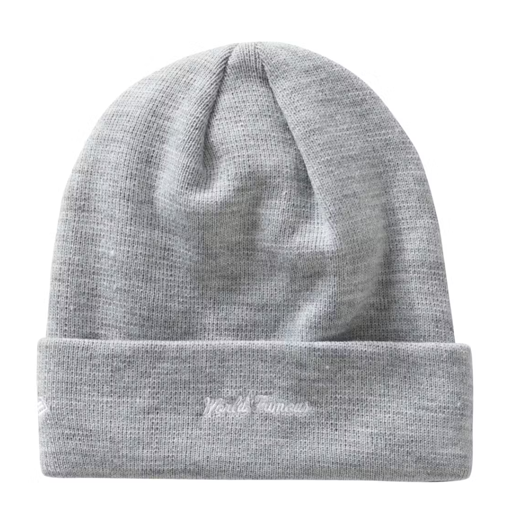 Supreme New Era Cross Box Logo Beanie Heather Grey by SUPREME