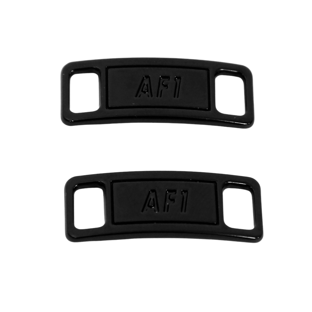 Premium Black Air Force 1 Dubrae Replacement ( Lace Tag) by KNOTTY