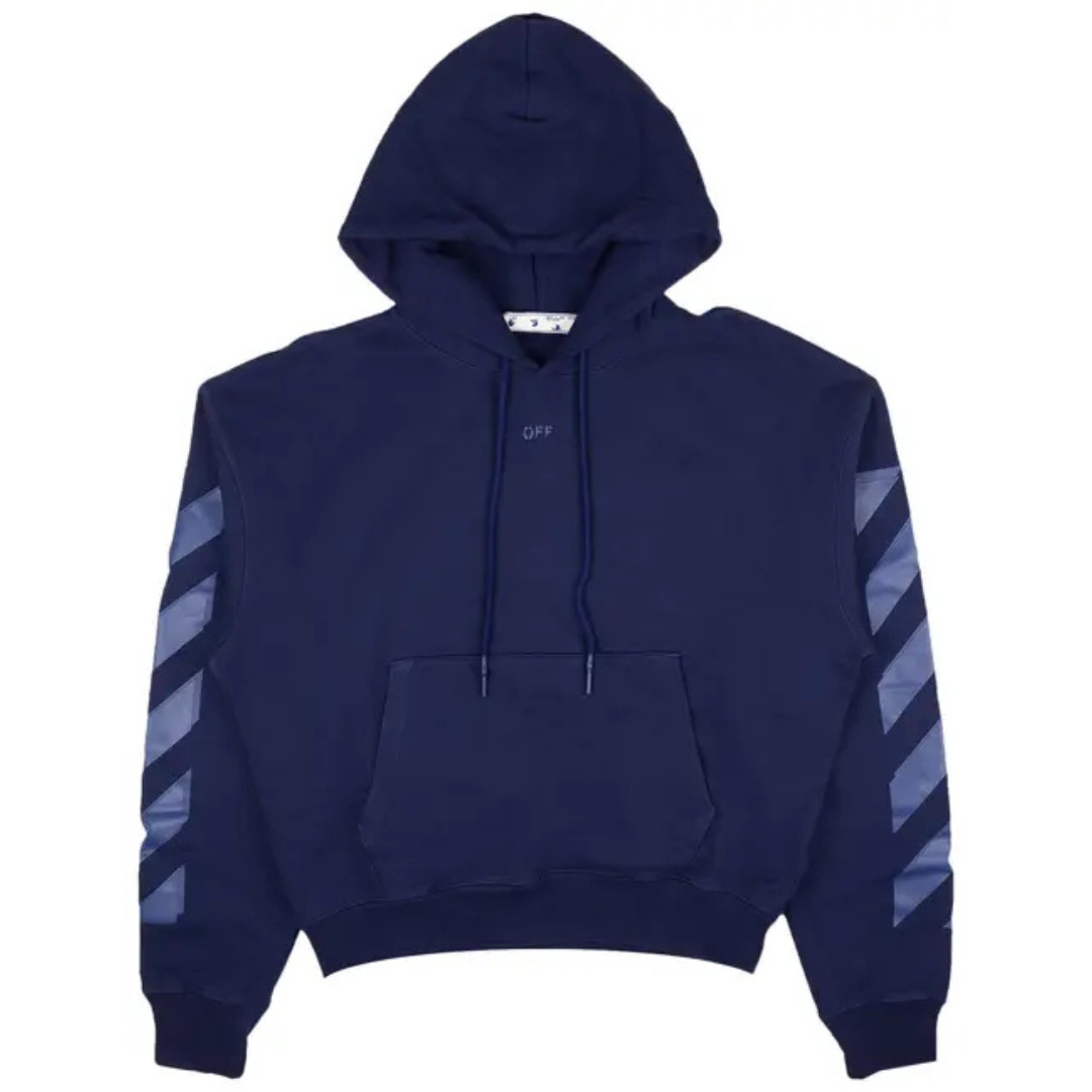 OFF WHITE RUBBER ARROW OVER HOODIE BLUE by Off White