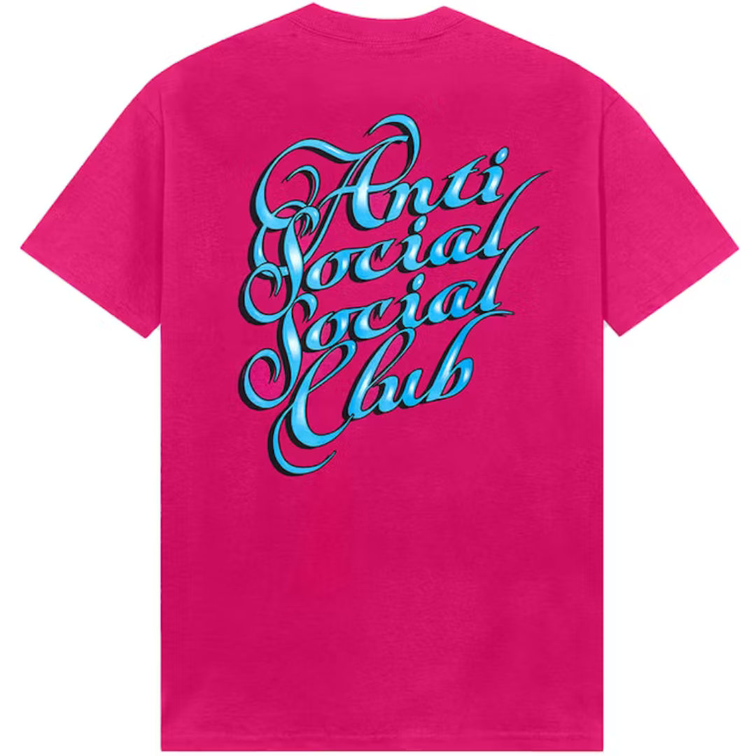 Anti Social Social Club Eyelash Tee Pink by ASSC