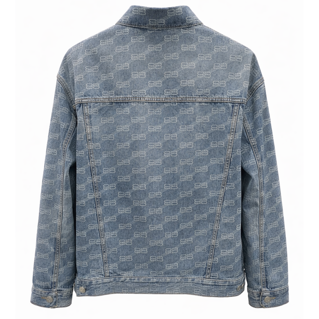 BALENCIAGA INDIGO RING DENIM JACKET BLUE by Balenciaga Apparel
