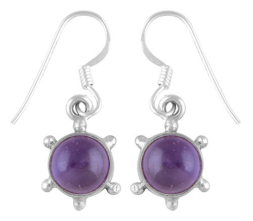 925 Sterling Silver Amethyst Earrings - R1500232-60