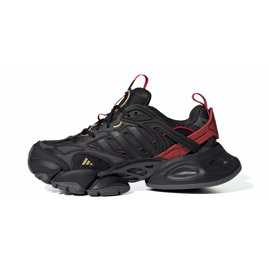adidas XLG Runner Deluxe Black Gold Metallic Red by ADIDAS