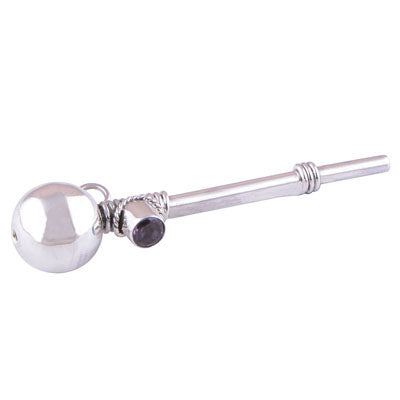 7.7gram Amethyst Cut Stone Silver Pipe - R5100000-5
