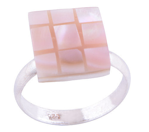 Shell 925 Sterling Silver Ring - R3400499-37