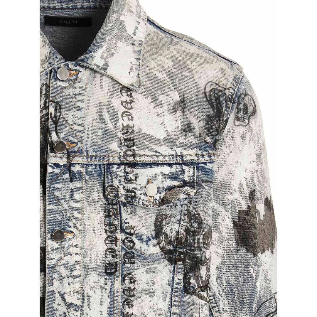 AMIRI X WES LANG SKETCH DENIM JACKET by AMIRI Apparel