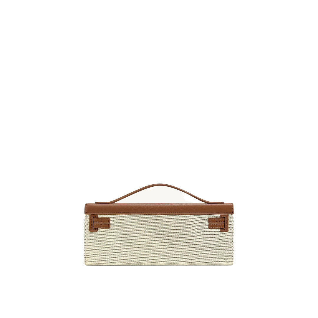 JW PEI Bria Structured Top Handle Bag - Brown Canvas by JW PEI