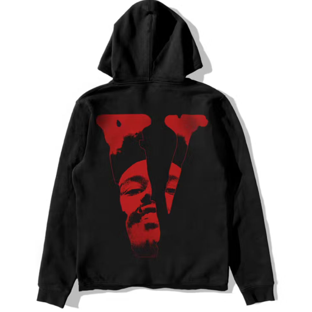The Weeknd x Vlone After Hours Blood Drip Pullover Hood Black by VLONE