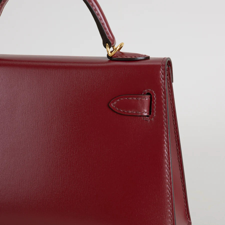 Hermès Mini Kelly II 20 – Rouge H Box Calf Leather with Gold Hardware (GHW) - Zeuskicks