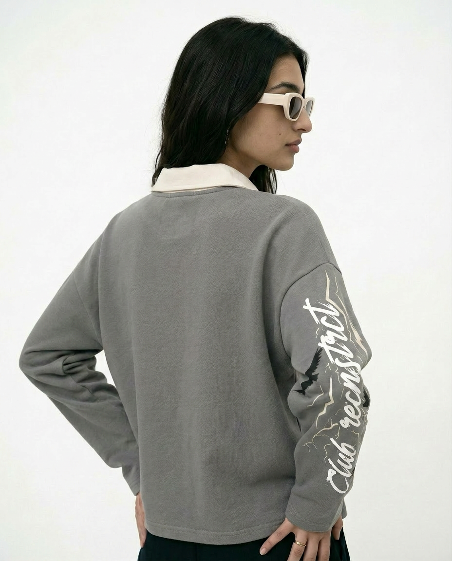 Dustborn sweatshirt - Steel grey by RECNSTRCT