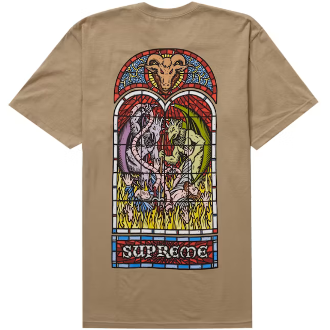SUPREME WORSHIP TEE Khaki by SUPREME