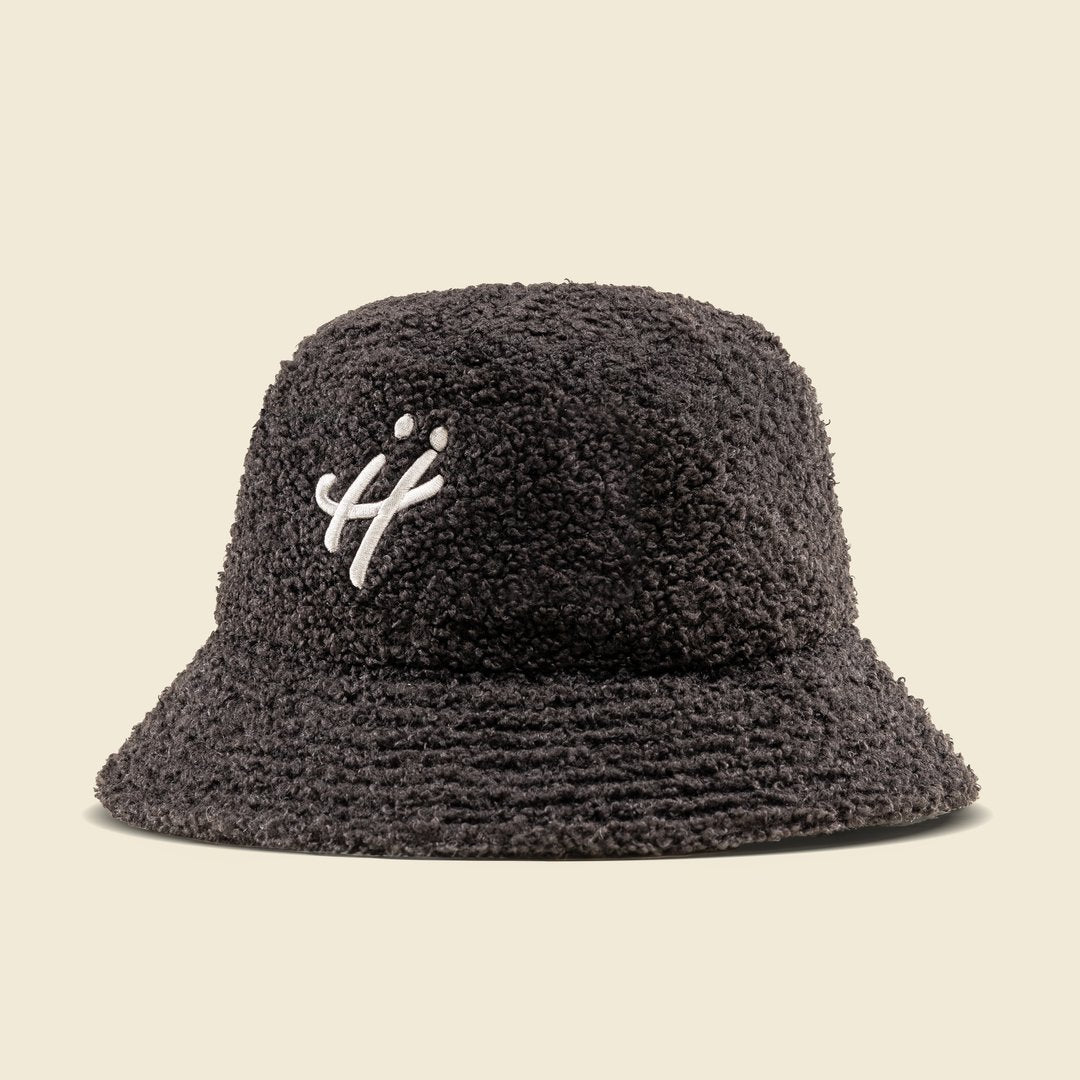 "The signature H" black bucket hat by HUMBLEHEADS