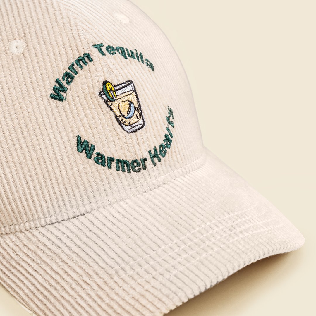 "Night faded, but the love didn’t" corduroy cap by HUMBLEHEADS