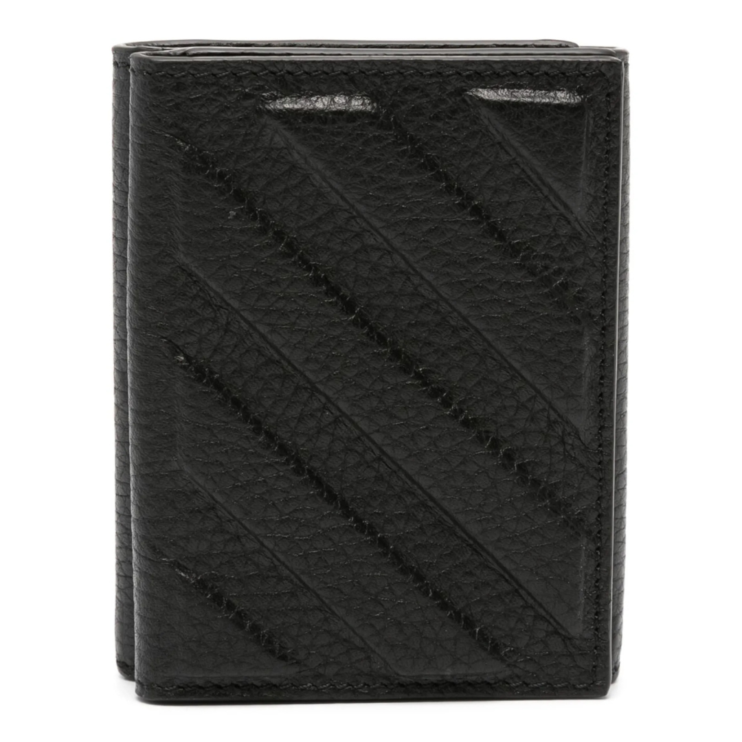 OFF WHITE 3D DIAG STRIPE CARD HOLDER BLACK by Off White