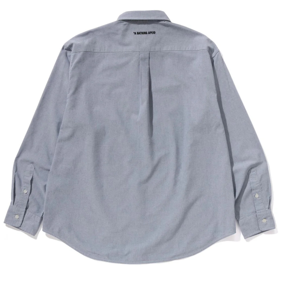 BAPE OXFORD LONG SLEEVE TEE SKY BLUE by BAPE