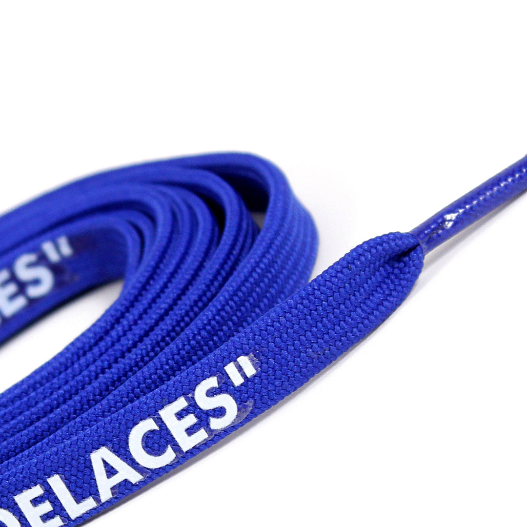 Royal Blue Off-White Style “SHOELACES” for Sneakers – Premium Flat Laces by KNOTTY by KNOTTY