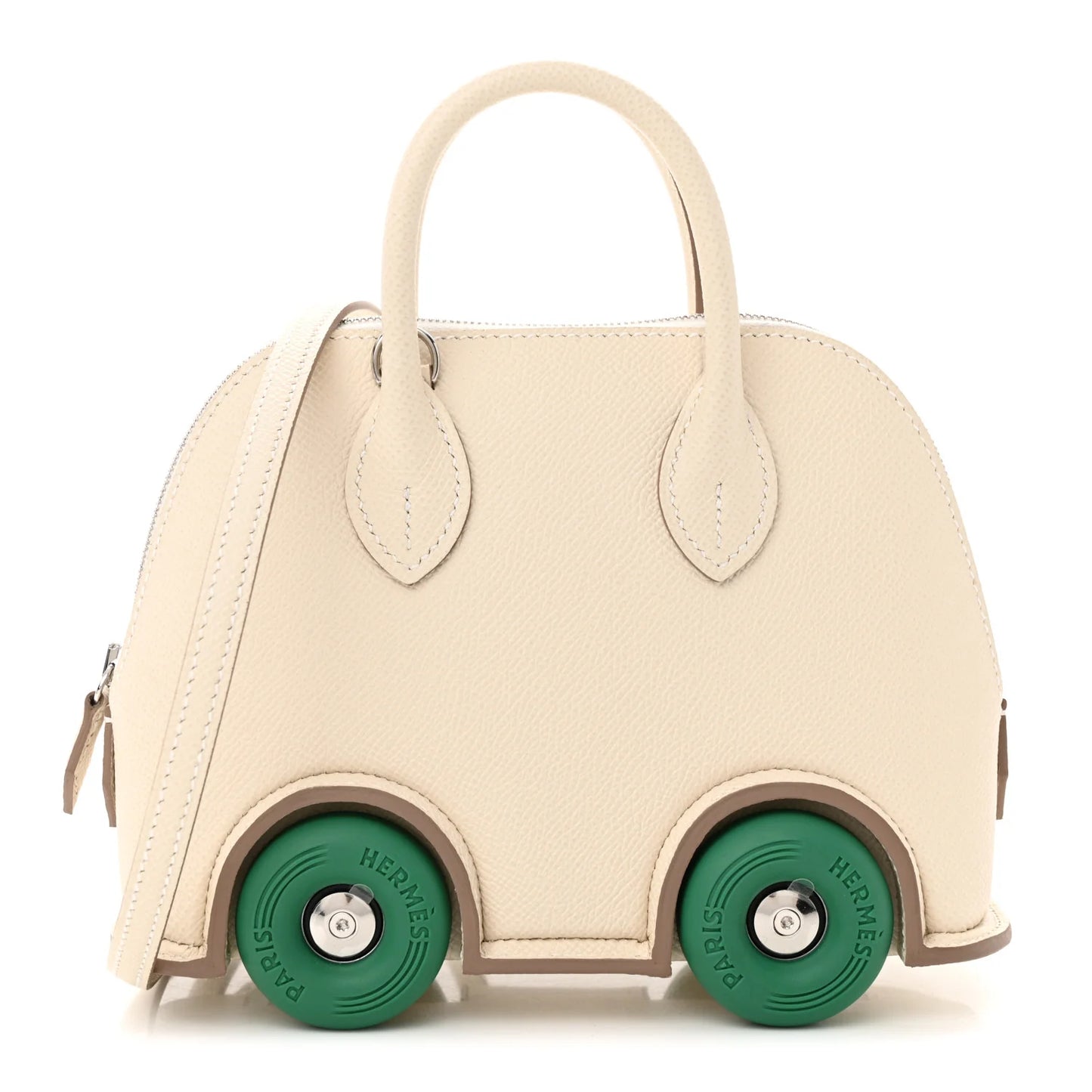 Hermès Mini Bolide On Wheels Epsom Leather – Craie & Vert Véronèse