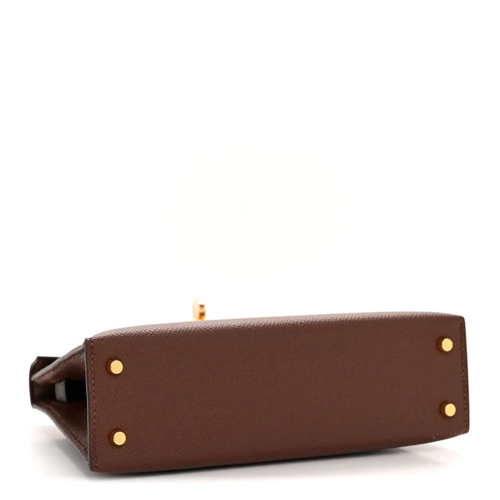 Hermès Mini Kelly 20 Sellier – Tri-Color Terre / Ebene / Craie Epsom - Zeuskicks