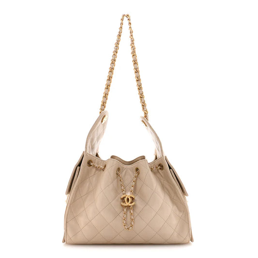 Chanel Caviar Quilted Small Chanel 25 Handbag – Beige - Zeuskicks
