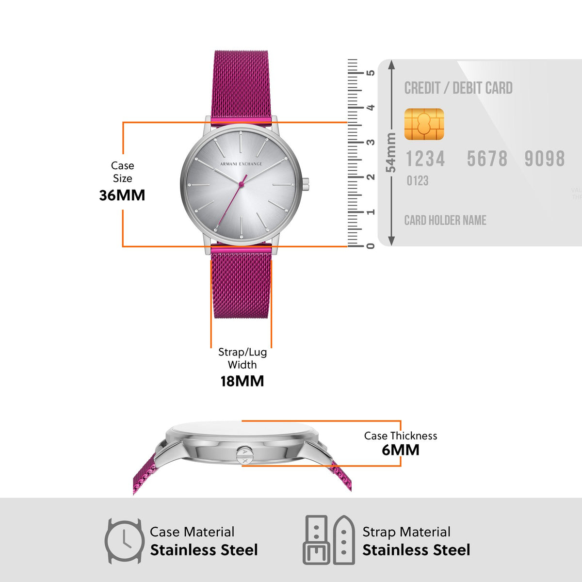 Armani Exchange AX5616I Women's analog watch with gray dial