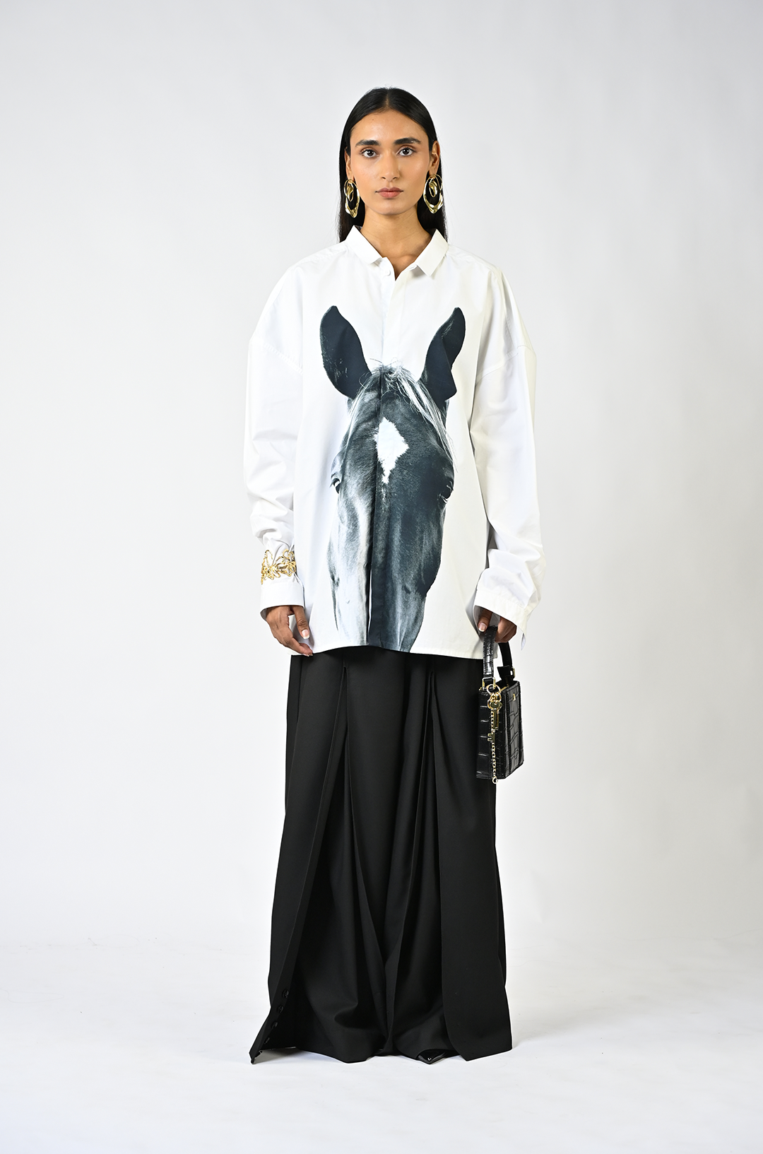 Horse printed cotton shirt by HUEMN