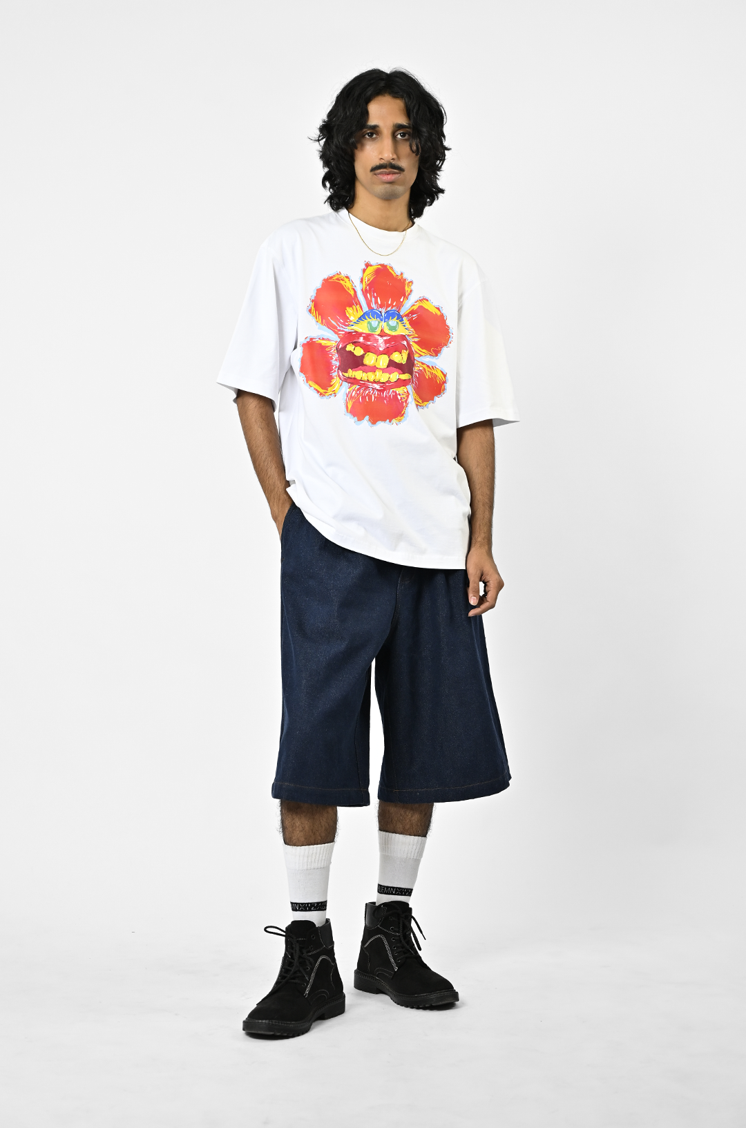 Bright orange expressions t-shirt by HUEMN