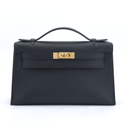 Hermès Kelly Pochette – Noir Swift with Gold Hardware - Zeuskicks