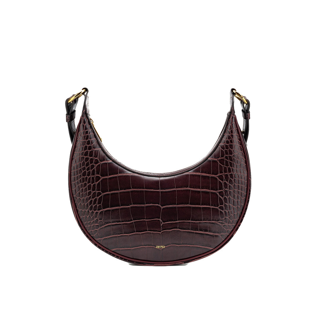 JW PEI Carly Saddle Bag - Brown Croc by JW PEI