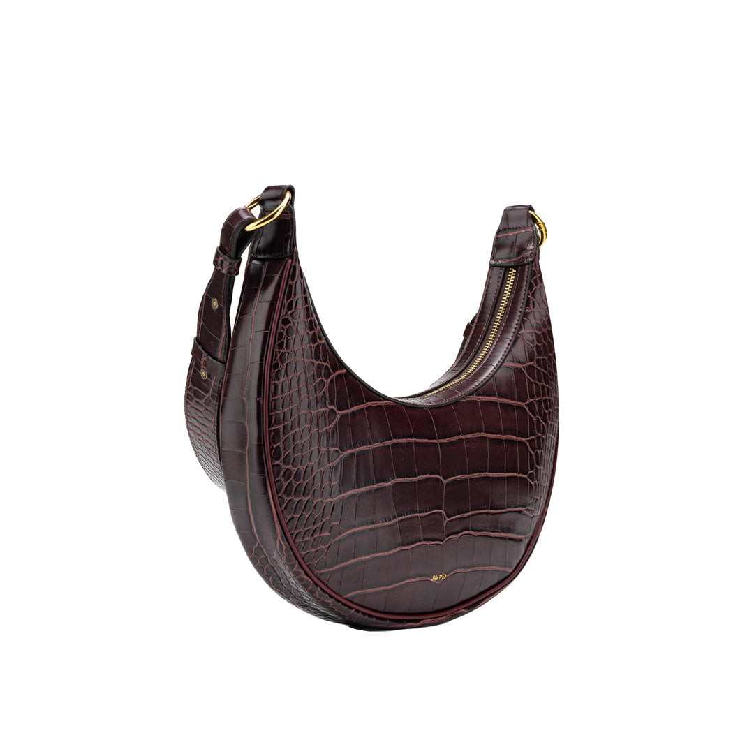 JW PEI Carly Saddle Bag - Brown Croc by JW PEI