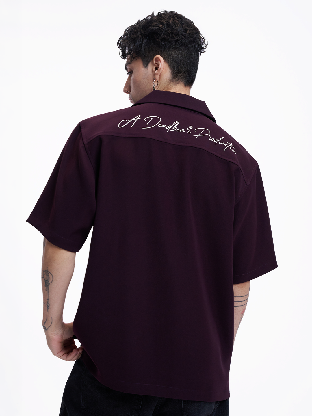 Bowling Shirt Deep Plum by DEADBEAR