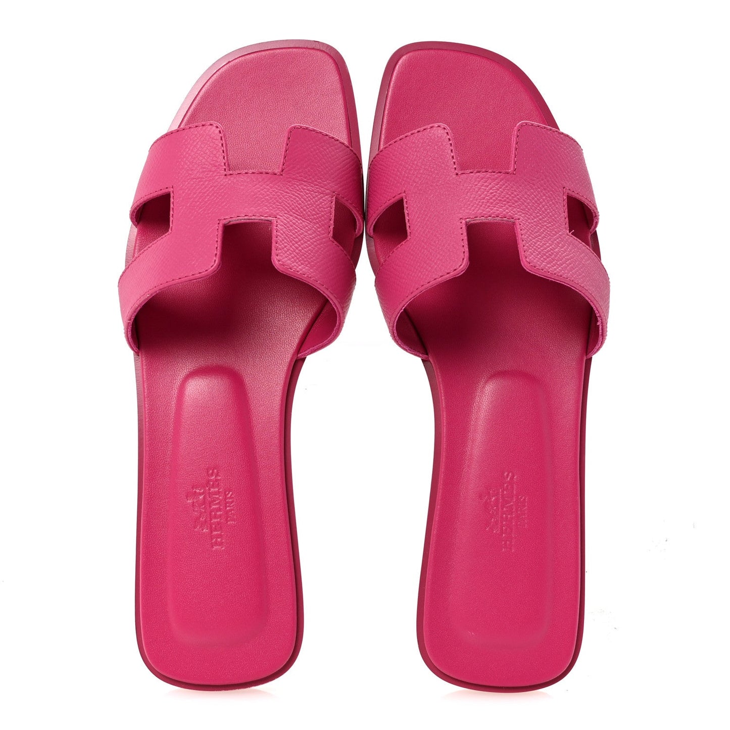 Hermès Oran Sandals – Rose Bougainvillea Epsom Calfskin Edition