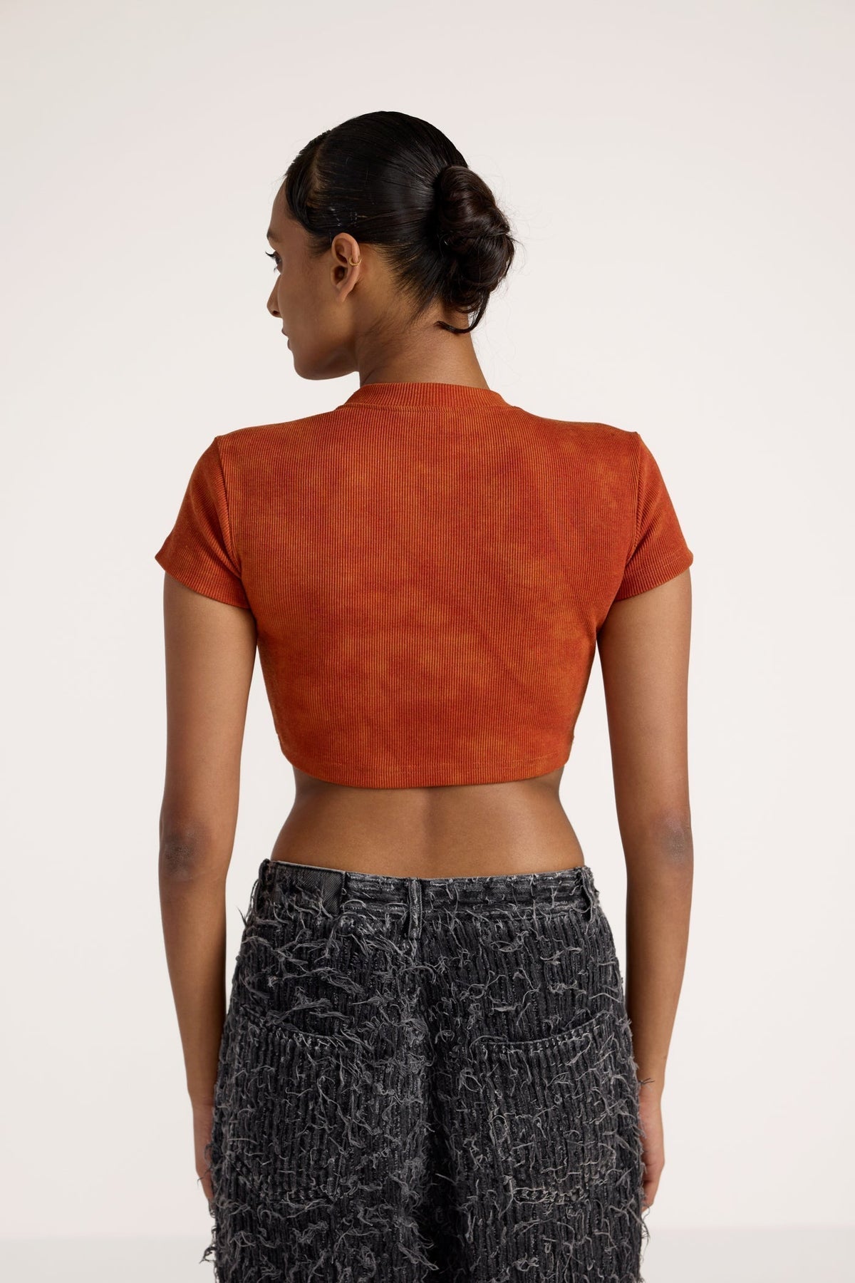 Basics Women's Red Crop T-shirt by FARAK