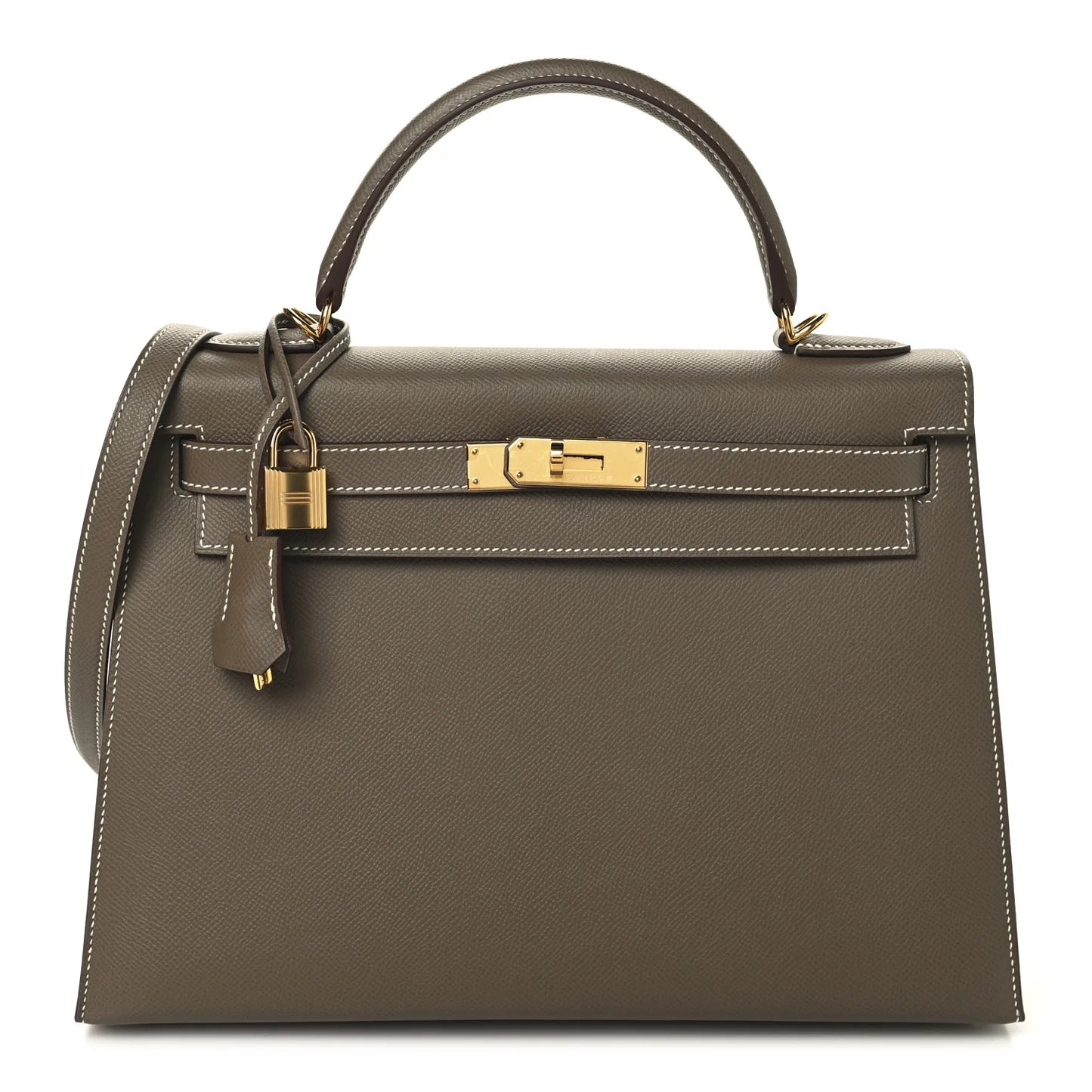 Hermès Kelly Sellier 32 – Epsom Leather in Etoupe - Zeuskicks