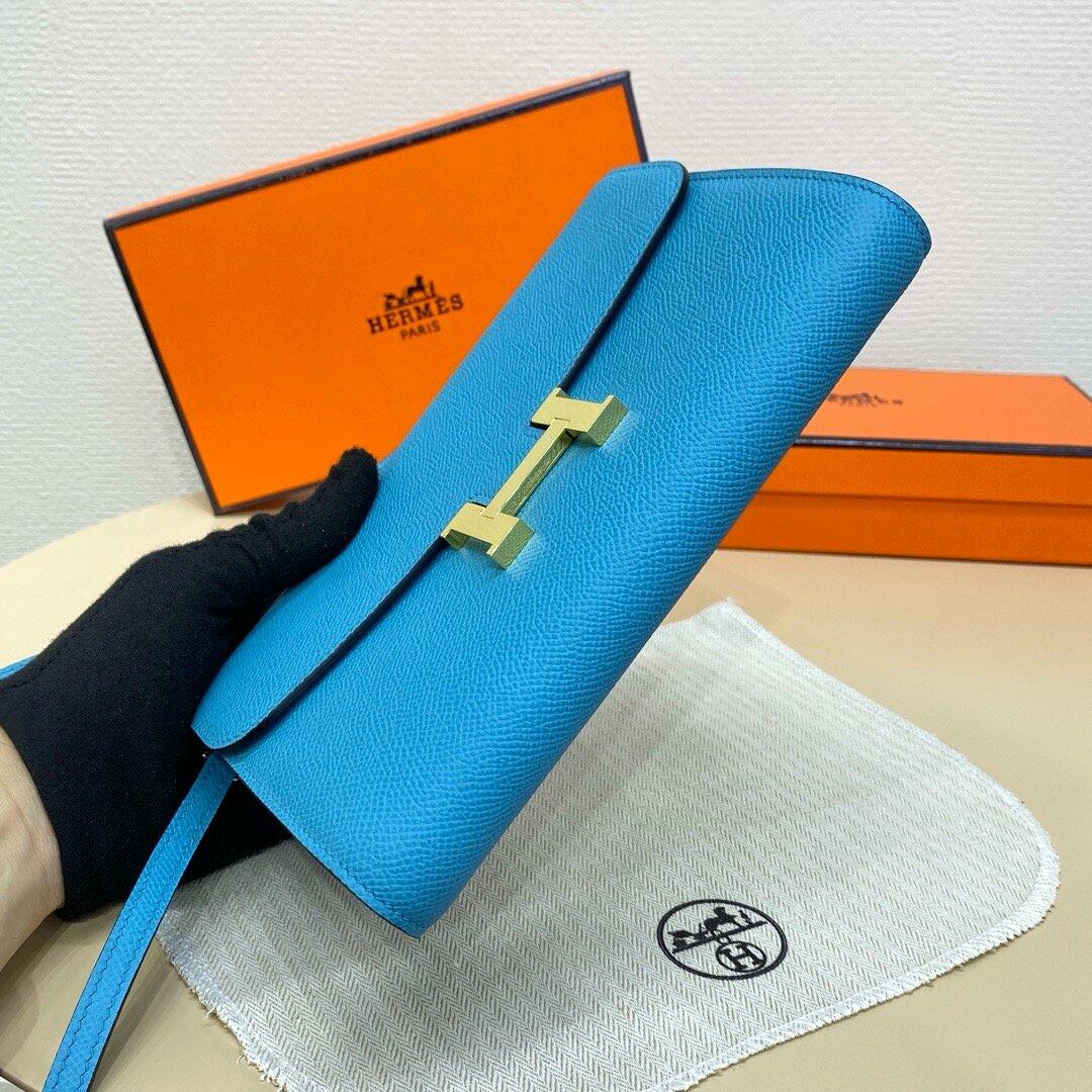 Hermès Constance To Go – Epsom Leather in Blue Celeste with Gold Hardware - Zeuskicks