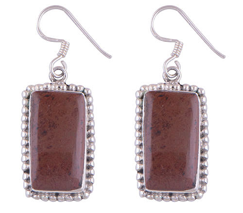 925 Sterling Silver Mahogany Obsidian Earrings - R1500109-31