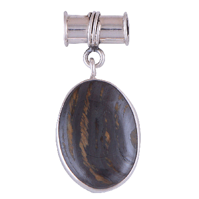Iron Tiger's Eye 925 Sterling Silver Pendant - R100482-32