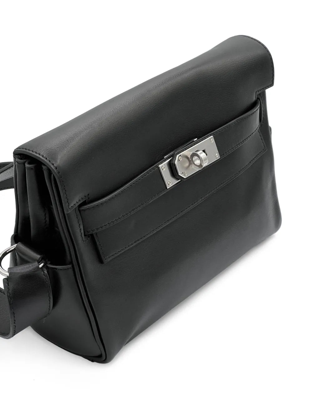 Hermès Kelly Messenger – Black Swift Leather with Palladium Hardware - Zeuskicks