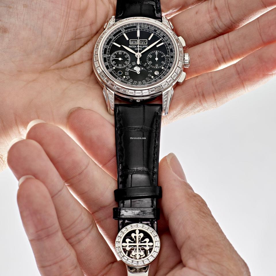 Patek Philippe 5271P-001 Perpetual Calendar Chronograph Platinum Baguette Watch