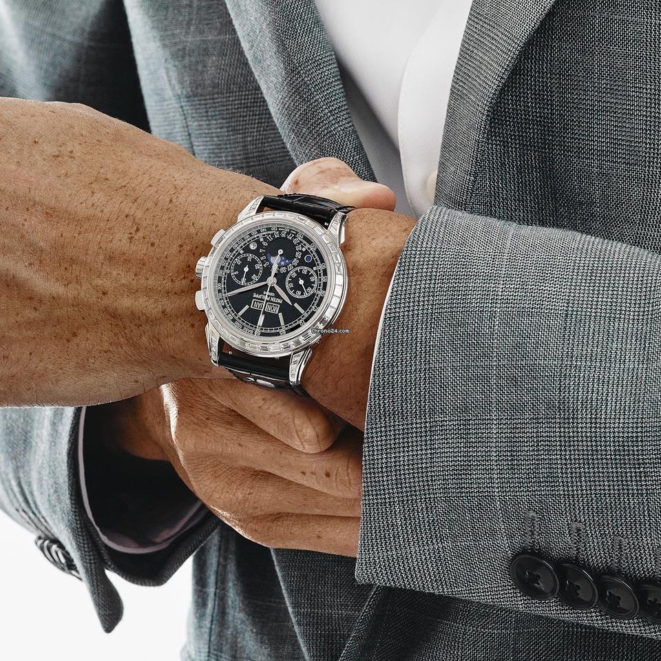 Patek Philippe 5271P-001 Perpetual Calendar Chronograph Platinum Baguette Watch
