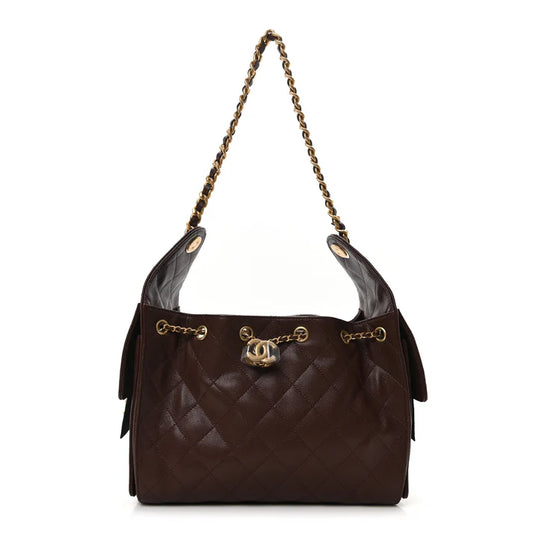 Chanel Caviar Quilted Small 25 Handbag – Dark Brown - Zeuskicks