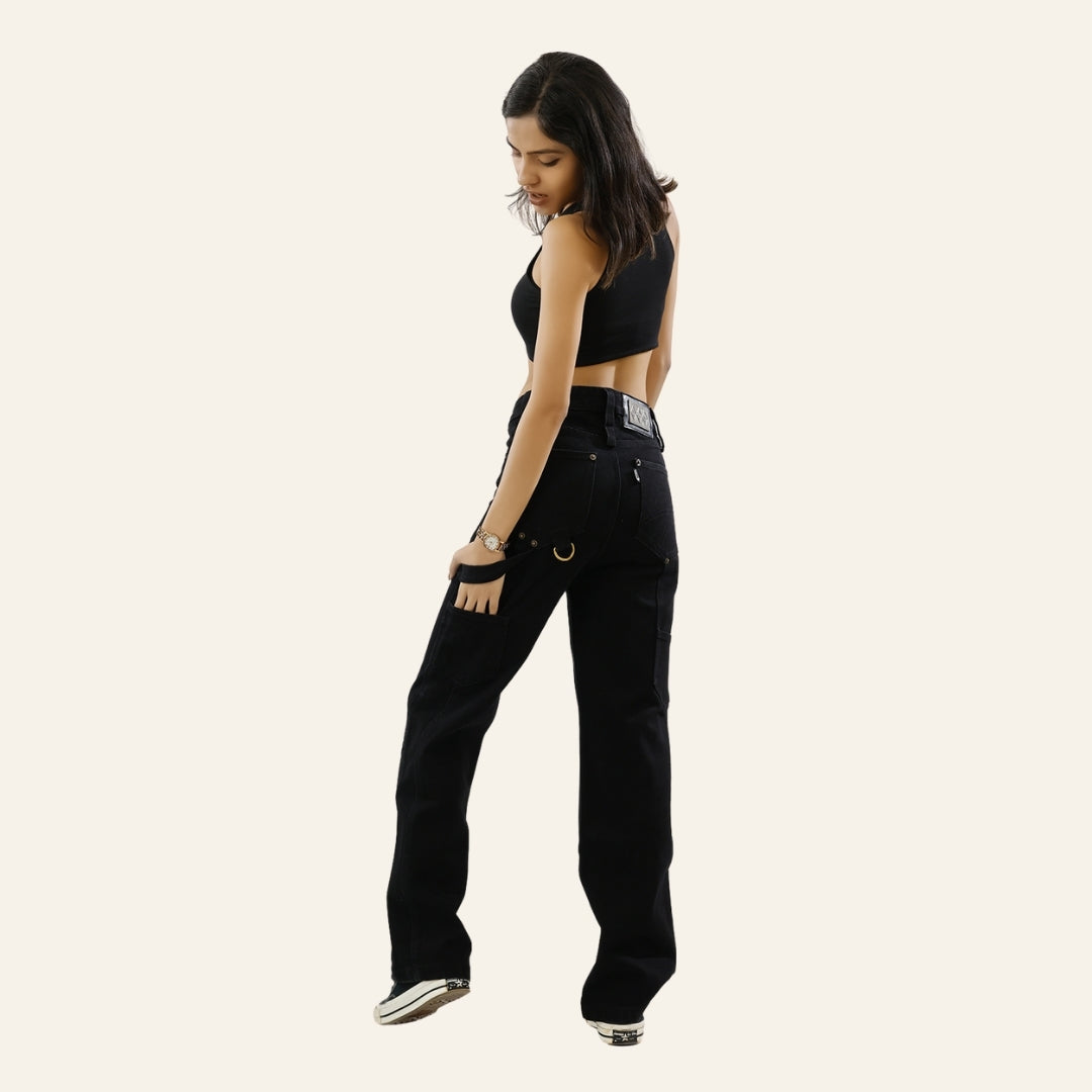 Women's Black Jeans - Gold Rush by Old Gene
