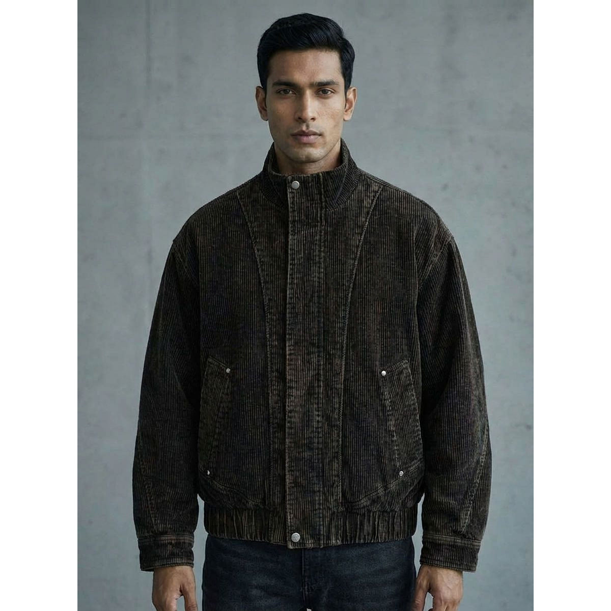 STRUCTURED CORDUROY JACKET - BROWN by GREY AREA