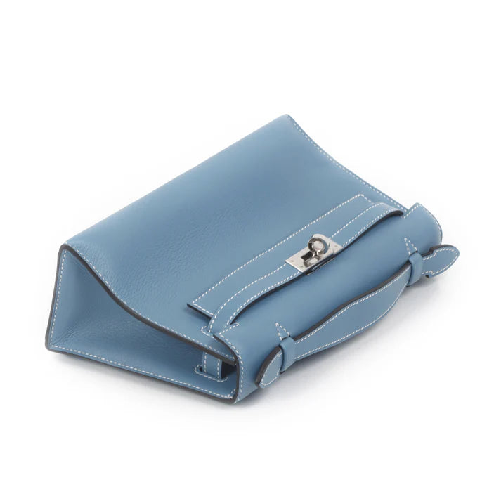 Hermès Swift Kelly Pochette Clutch – Blue Jean